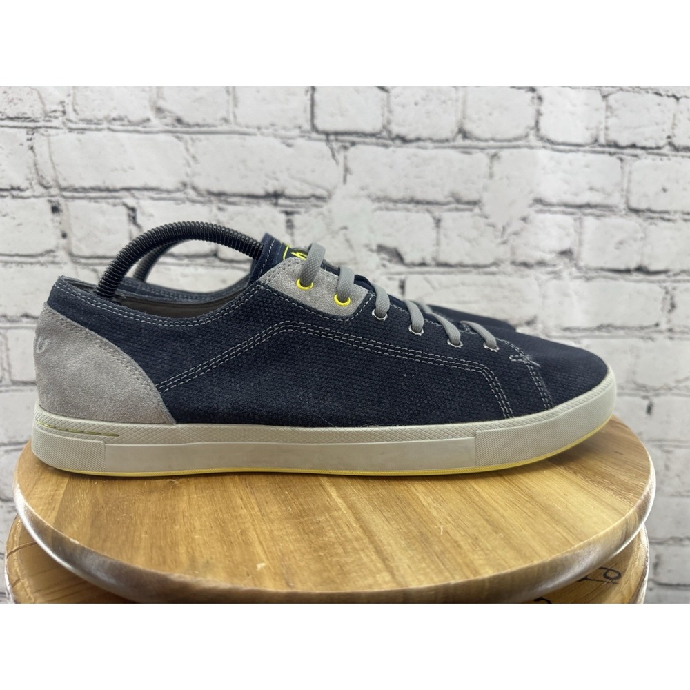 Ahnu Stockton Blue Leather Casual Comfort Low No Tie Sneakers Men's Size 10 - Picture 4 of 11
